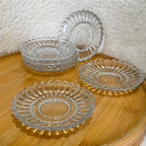 Enma Home Kristal Çay Tabağı - Altılı Set - 1